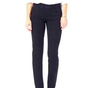 NYDJ Marilyn Straight-Leg Jeans. Black. Size 10.